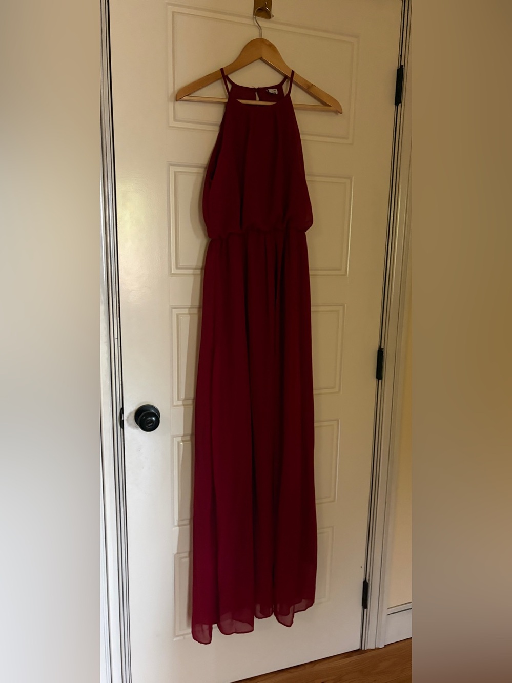 Women’s Maxi Dress in Deep Wine Red